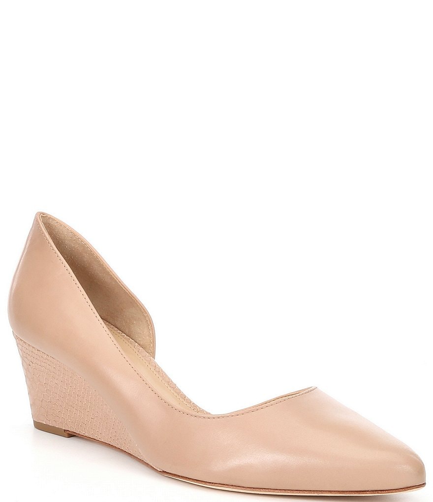 Antonio Melani Lyeana Leather d'Orsay Wedge Pumps