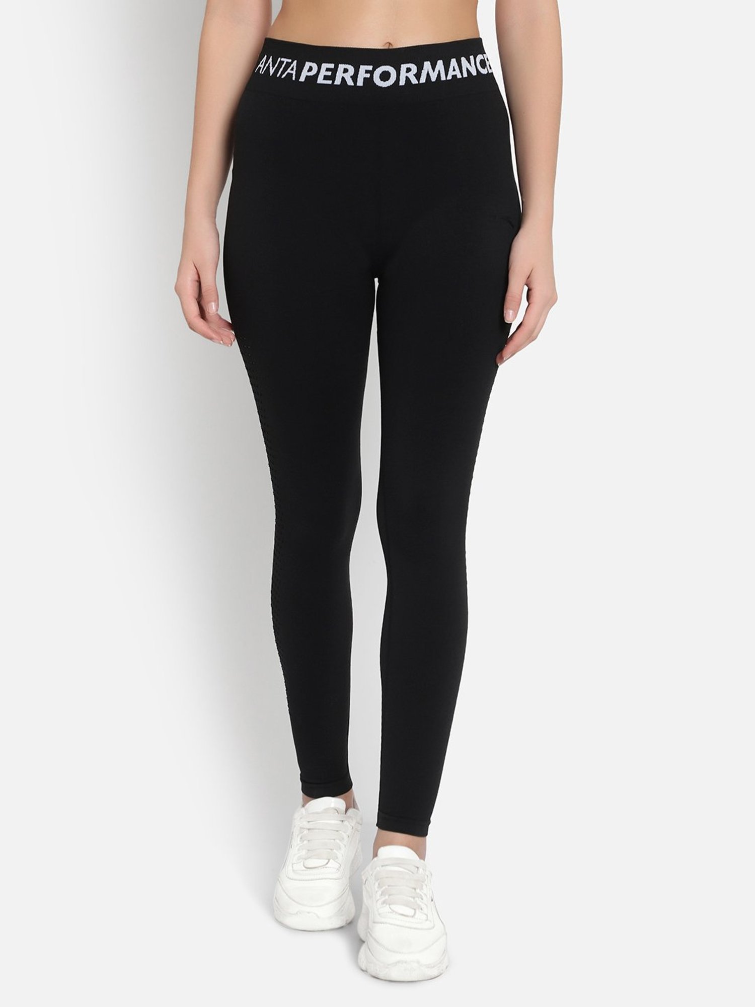 Anta Black Mid Rise Tights