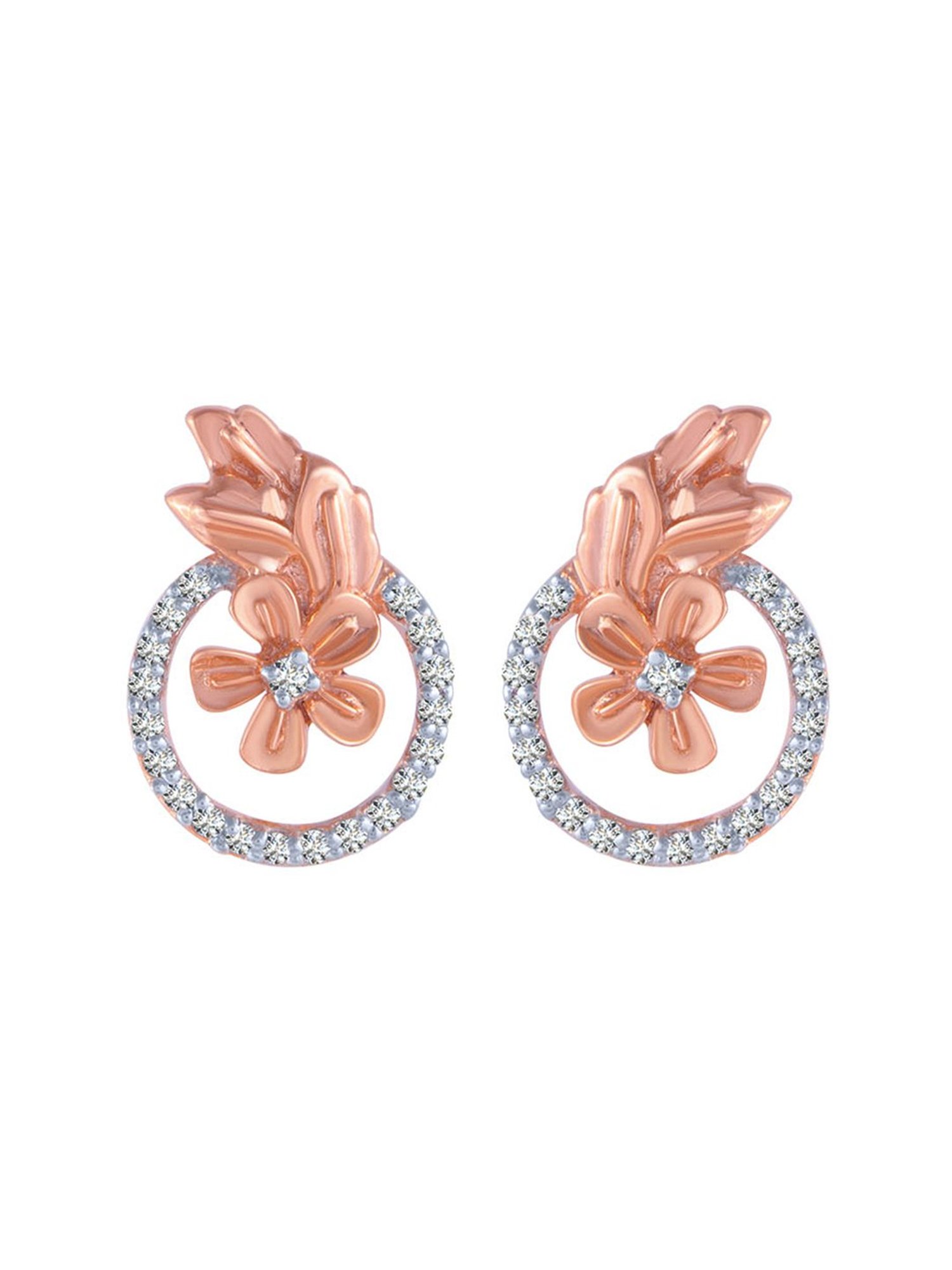 P.C. Chandra Jewellers 18 kt Gold & Diamond Earrings
