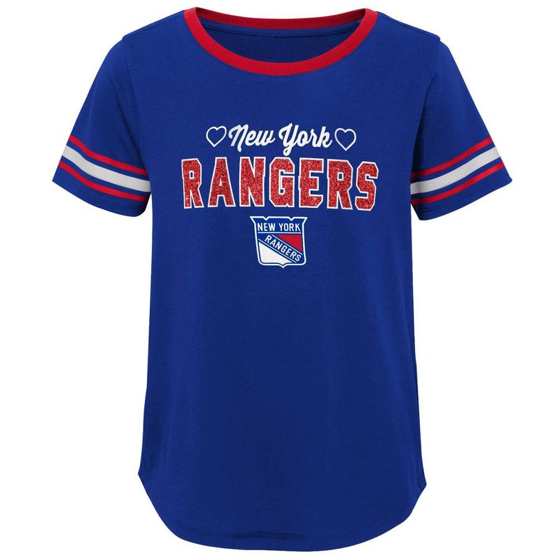NHL New York Rangers Girls' Netminder Fashion T-Shirt - L