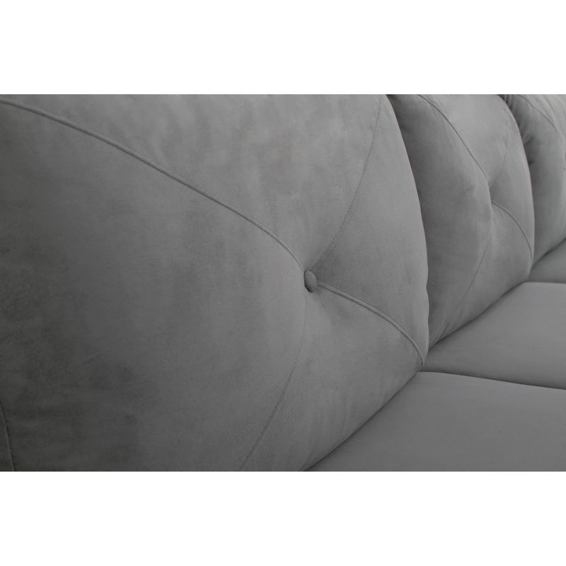 Hansen 3 Seat Sectional Sofa with Curved Arms Light Gray - Lifestyle Solutions