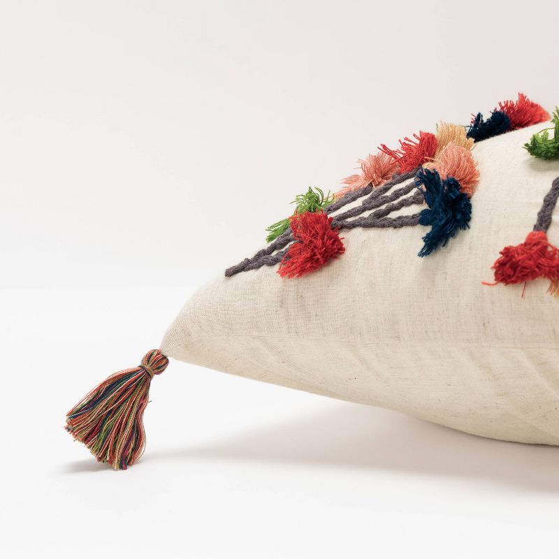 20"x20" Floral Polyester Filled Pillow Green - Rizzy Home