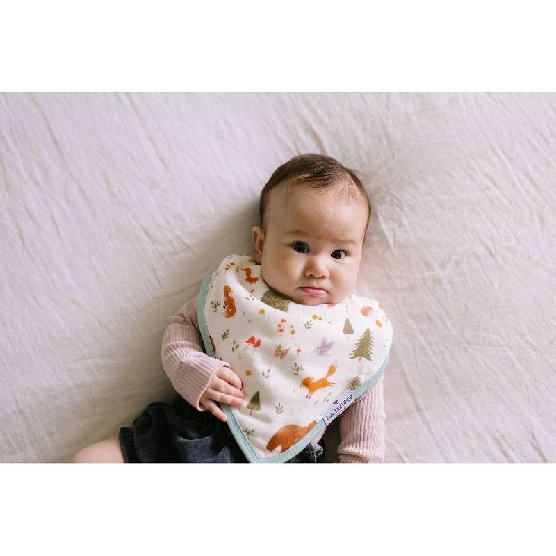 Loulou Lollipop Muslin Bandana Bib Set - Forest Friends