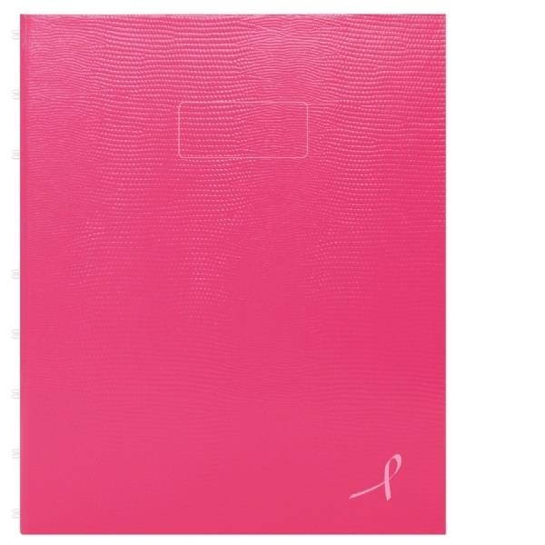 NotePro Notebook 7 1/4 x 9 1/4 White Paper Bright Pink Cover 75 Ruled Sheets