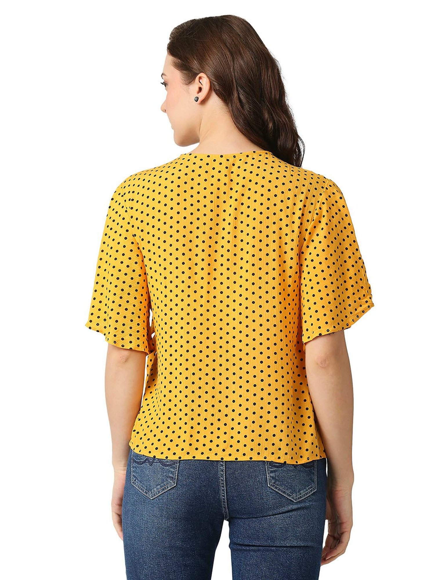 Pepe Jeans Yellow Printed Top
