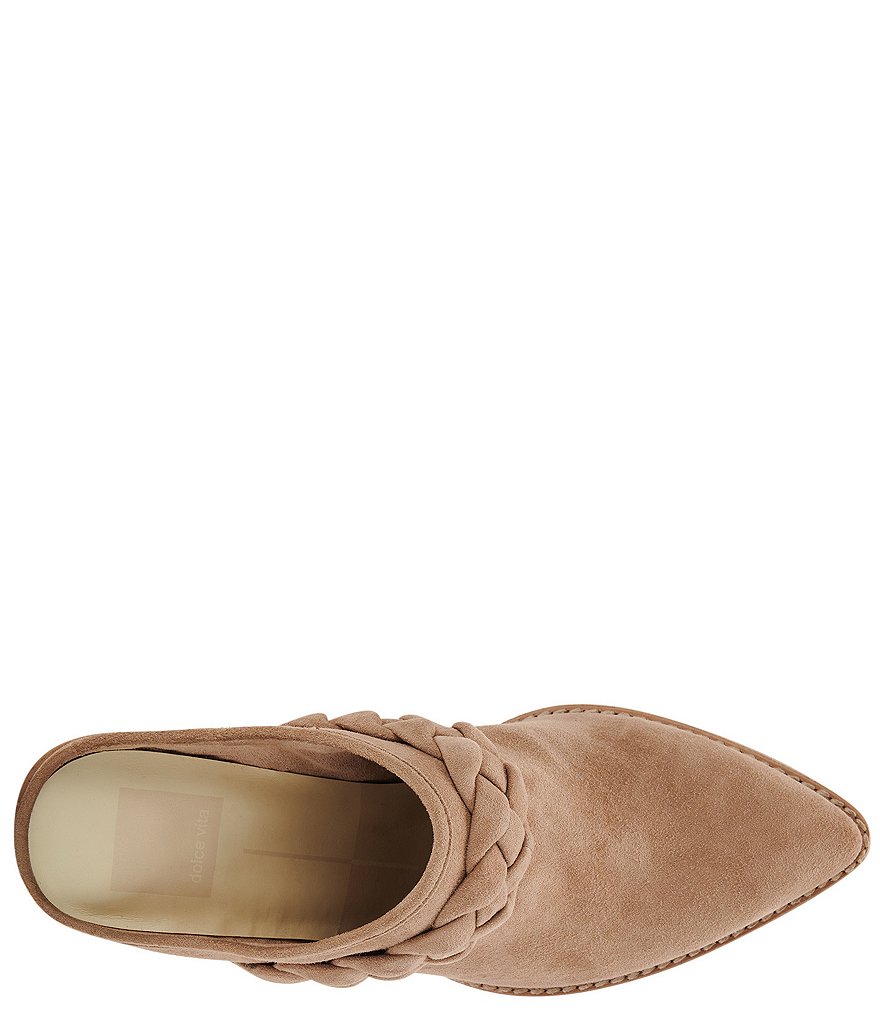 Dolce Vita Serla Braided Strap Suede Shootie Mules
