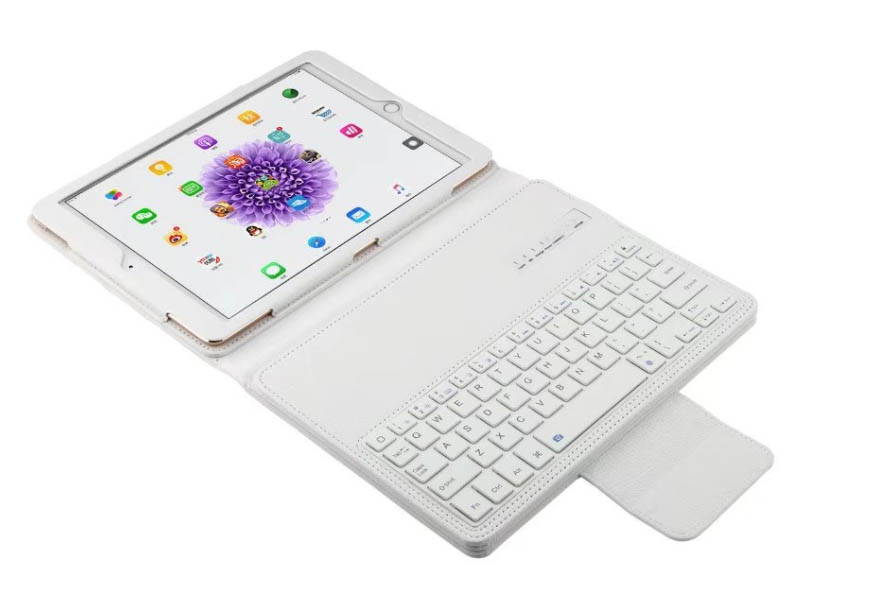 Wireless Bluetooth Keyboard +PU Leather Cover Protective Case For iPad Pro 10.5 - white