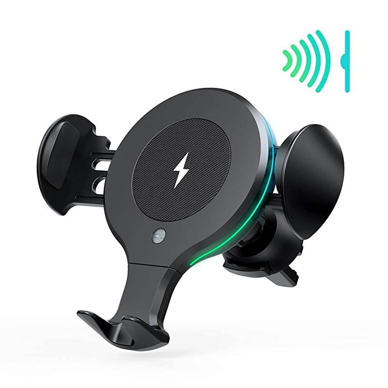 Wireless Car Charger,Automatic Sensor Car Phone Holder,10W Qi Fast Charging Auto-Clamping mount,Air Vent Dash for iPhone 11/11 Pro/11 Pro Max/Xs MAX/XS/XR/X/8/8+, Samsung S10/S10+/S9/S9+/S8/S8+