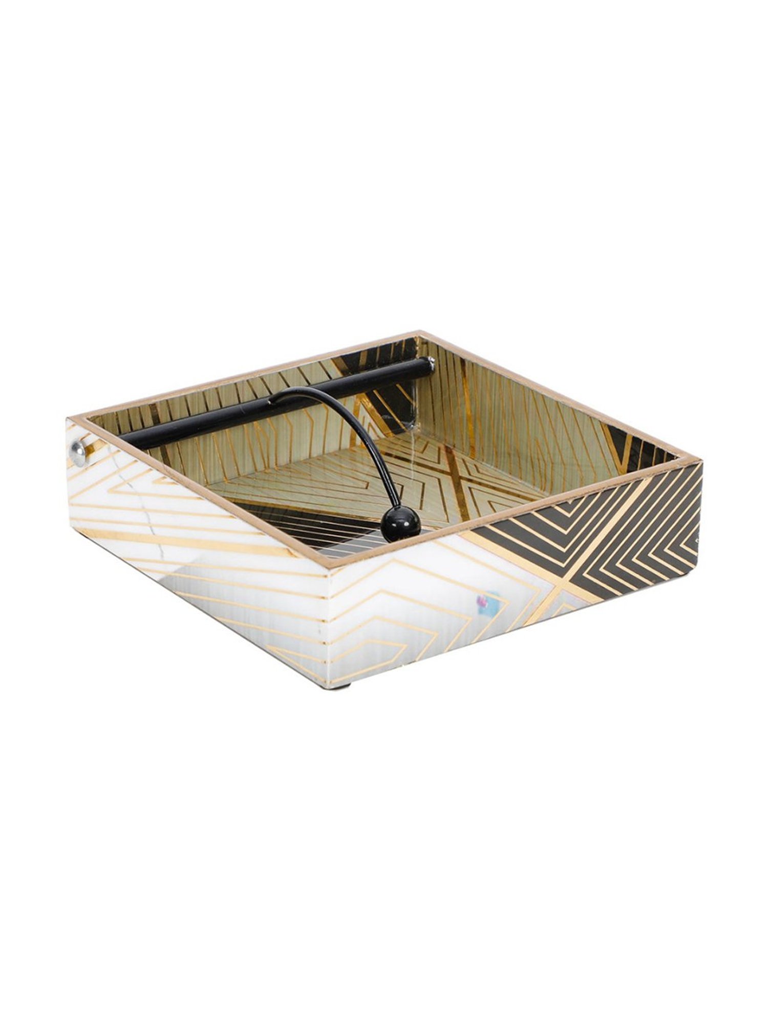 Home4U Trance Stripes Multicolor MDF Napkin Holder