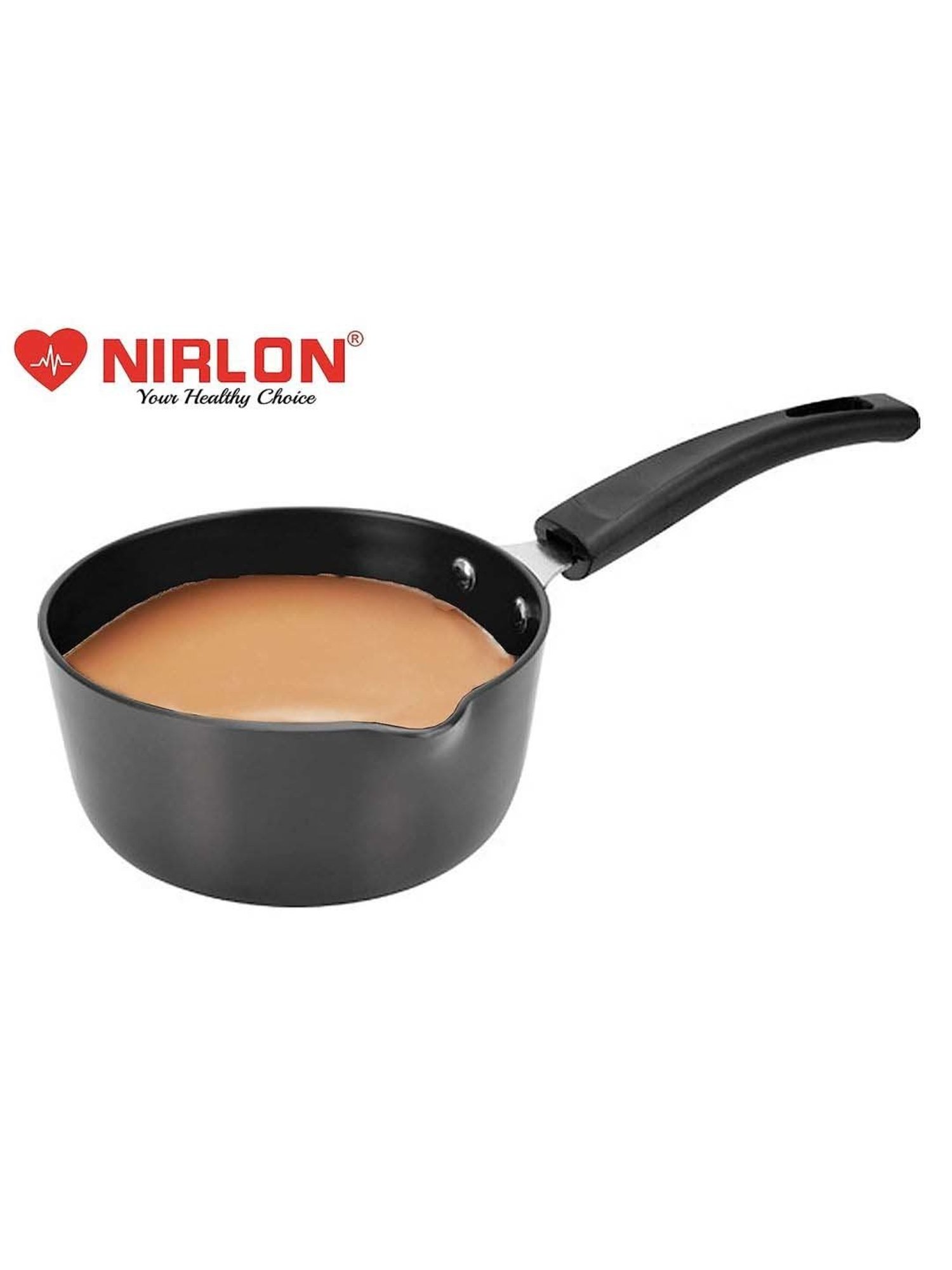 Nirlon Black Hard Anodised 16 cm Saucepan With Bakelite Handle (1.6 L)