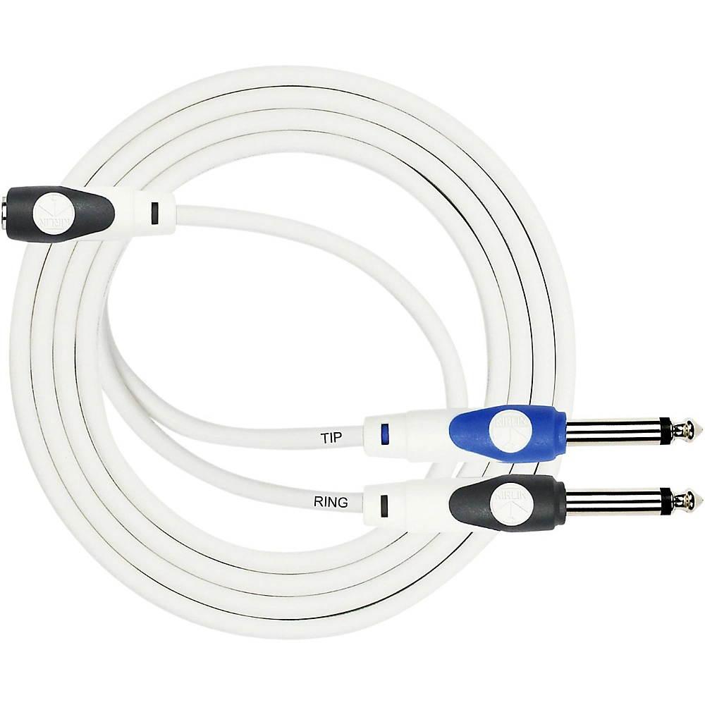 KIRLIN LightGear Y-Cable, 3.5mm TRS Jack (Female) - 2x1/4" Mono Plug (Tip/Ring) 6 ft.