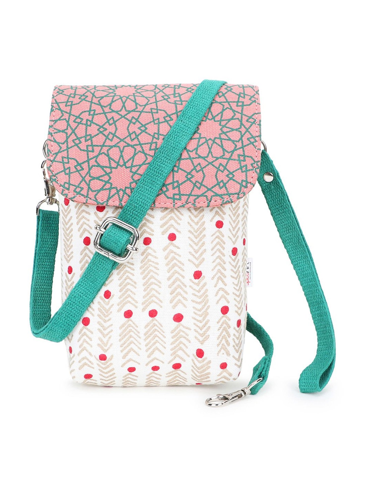 Spice Art Beige Printed Mini Cross Body Bag