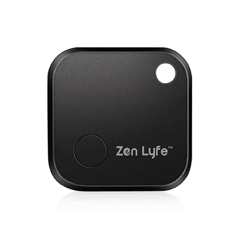 Key Finder, Zen Lyfe/ Classic Item Finder Locator Bluetooth Tracker Device for Car Key/Wallets/Remotes/Luggage/Gadgets/Bike/Pets, APP Control with 1 Year Replaceable Battery (Black)
