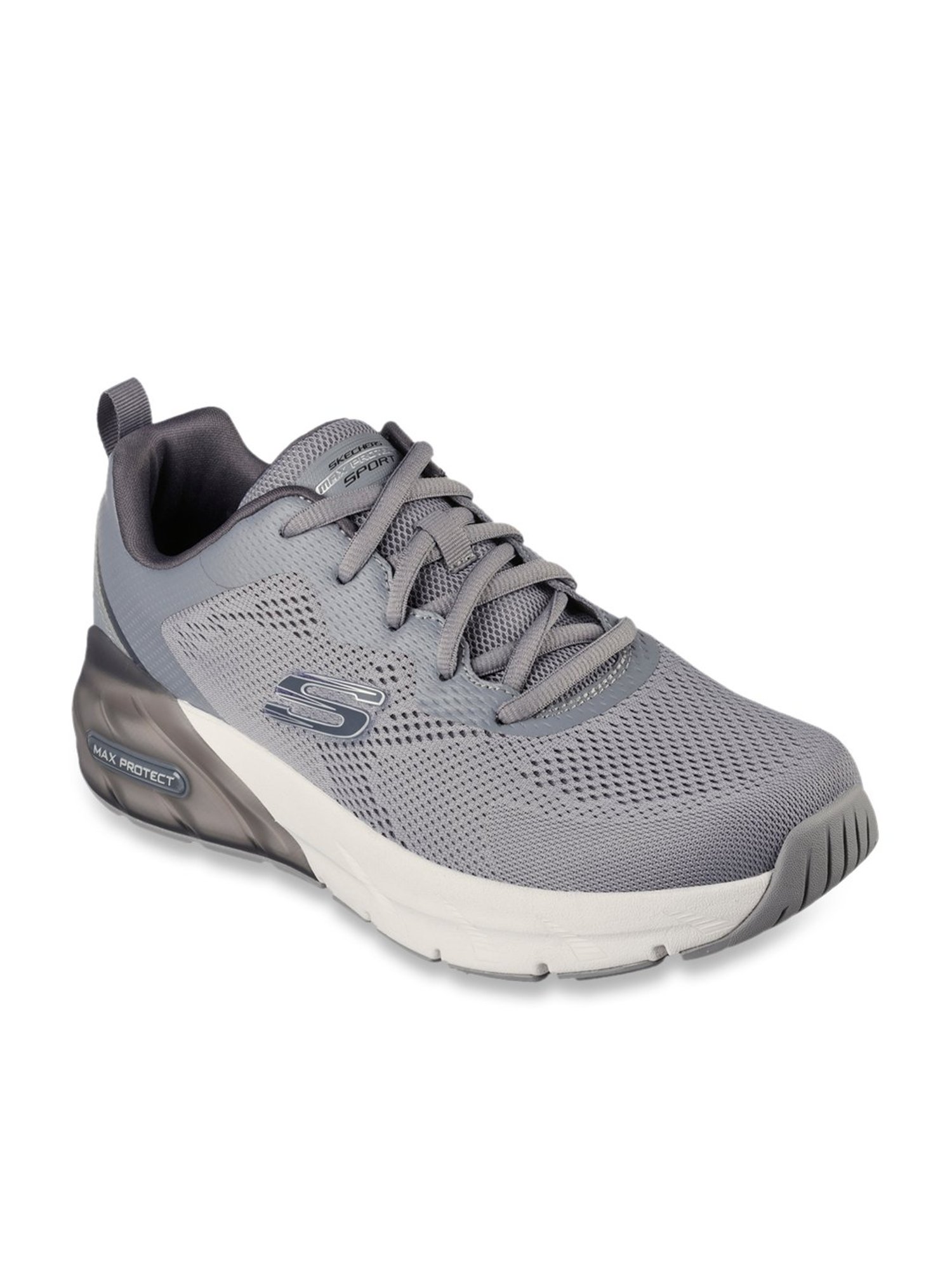 Skechers Men's MAX PROTECT SPORT Grey Derby Shoes