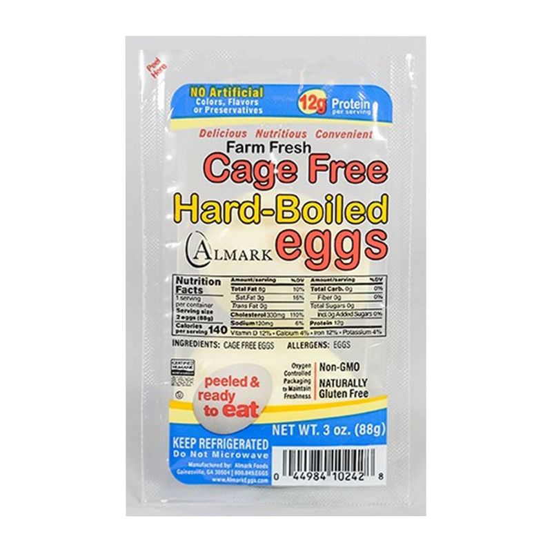 Almark Peeled Hard Boiled Eggs - 3oz/2ct
