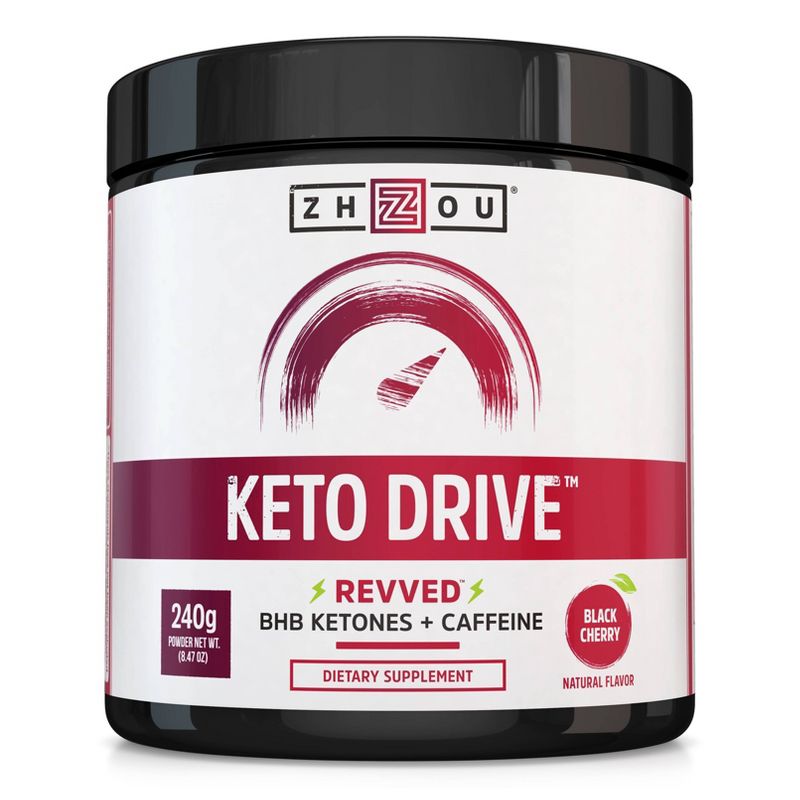 Zhou Keto-Drive Dietary Supplement Powder - Black Cherry - 8.5oz