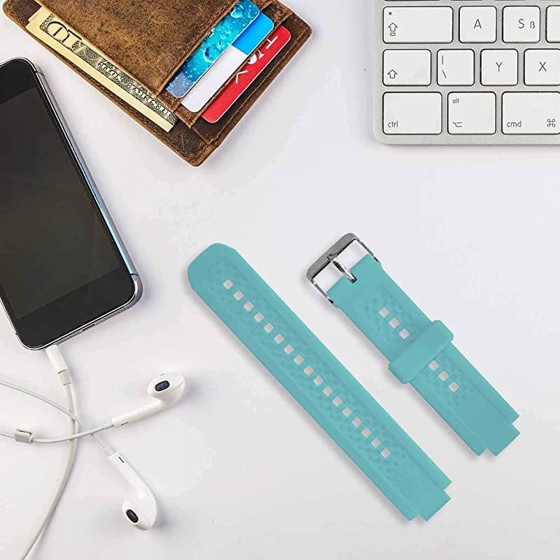 Bands Compatible with Garmin Forerunner 25 Soft Silicone Replacement Watch Band Strap for Garmin Forerunner 25 GPS Running Watch STeal Small