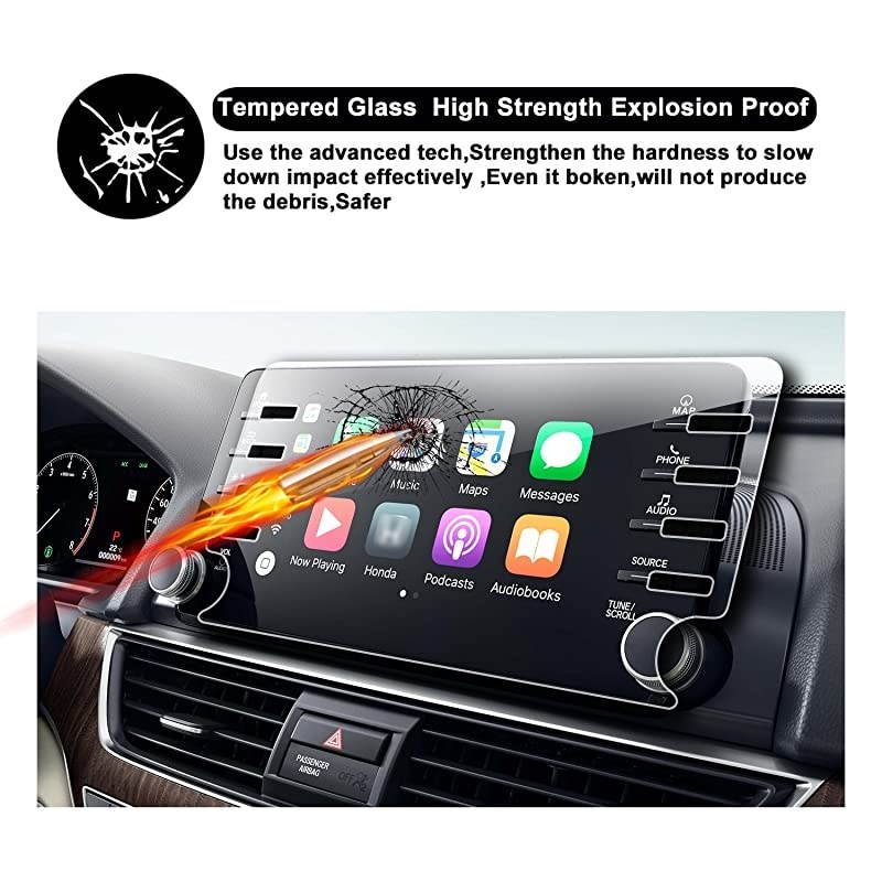 2019 Accord Sport EX EXL Touring EXL Navi Navigation Screen ProtectorHD Clear Tempered Glass Screen ScratchResistant Ultra HD Extreme Clarity 8In Clear