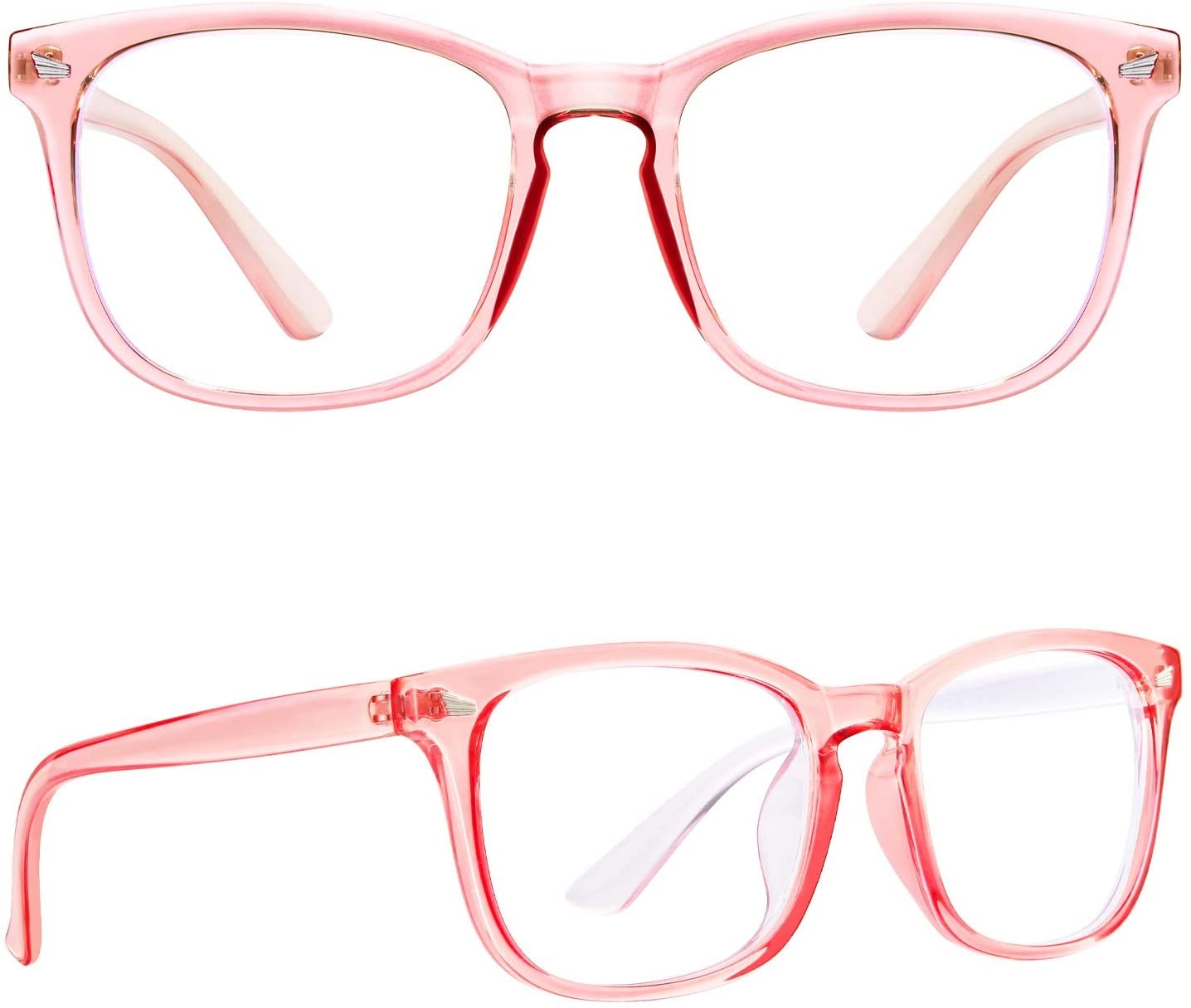 Blue Light Blocking Glasses - Computer Game Glasses Square Eyeglasses Frame, Blue Light Blocker Glasses for Women Men, Anti Eye Eyestrain Reading Gaming Glasses Non Prescription