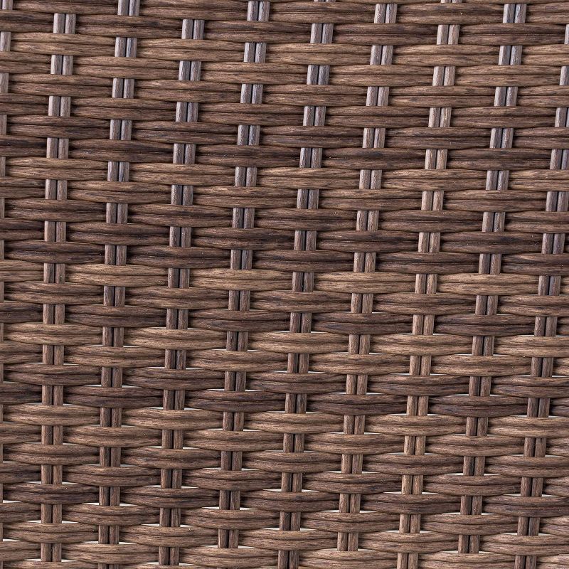 Breckenridge 4pc Seating Set Java Brown Fame Sunbrella Meredian Brick Red Fabric - La-Z-Boy