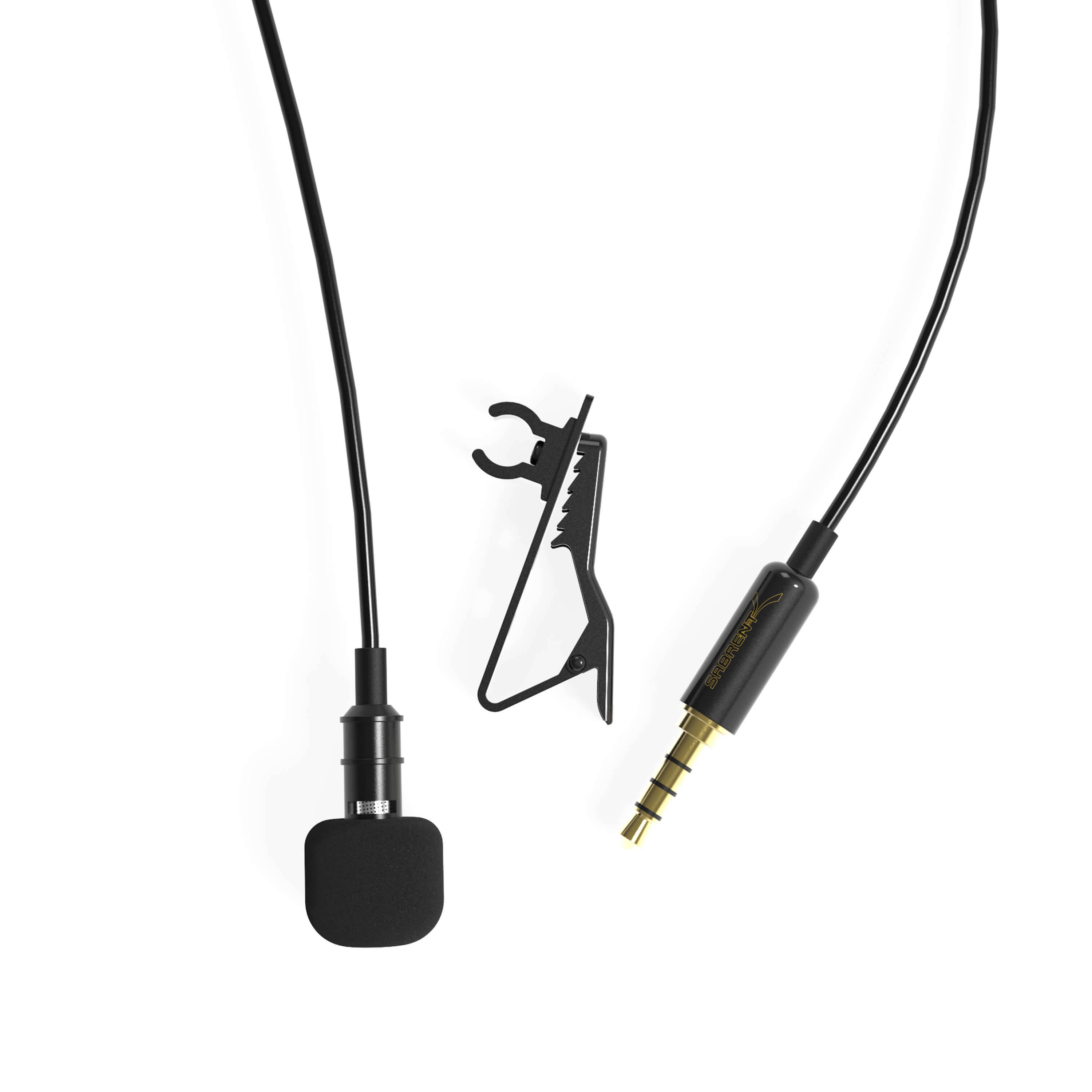 Sabrent Lavalier / Lapel Clip-on Omnidirectional Condenser Microphone (AU-SMCR)