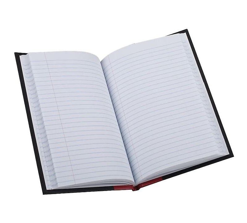 Boorum & Pease Record/Account Book Black/Red Cover 144 Pages 5 1/4 x 7 7/8 96304