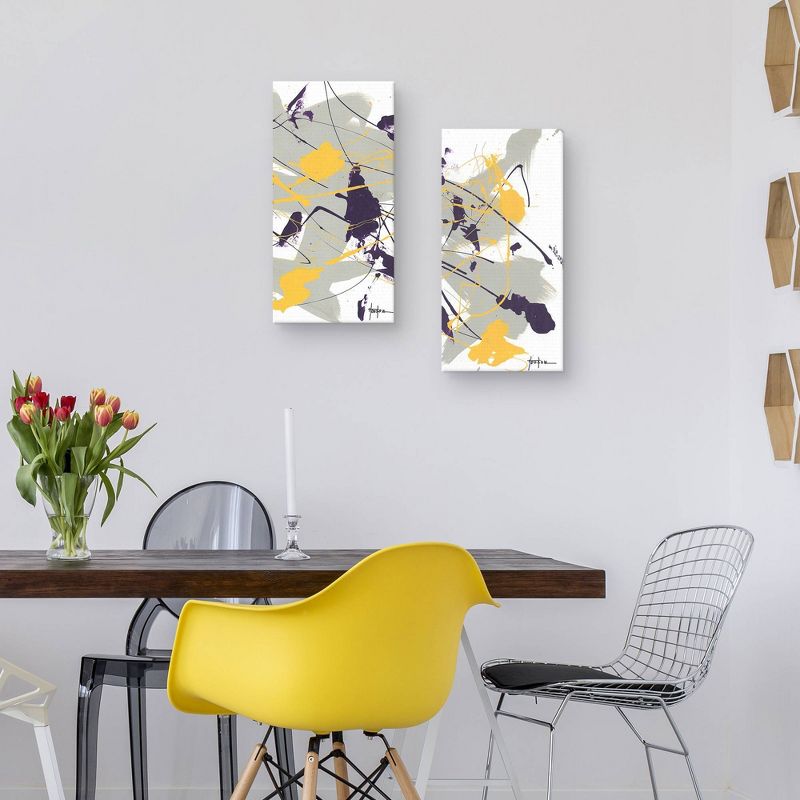 (Set of 2) 12" x 24" Chaos 1 and 2 by Dan Houston Canvas Art Prints - Masterpiece Art Gallery