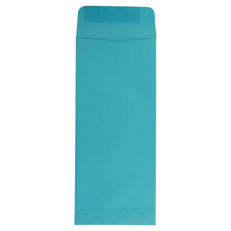 JAM Paper Brite Hue #10 Policy Envelopes, 4 1/8 x 9 1/2, 50 per pack, Sea Blue
