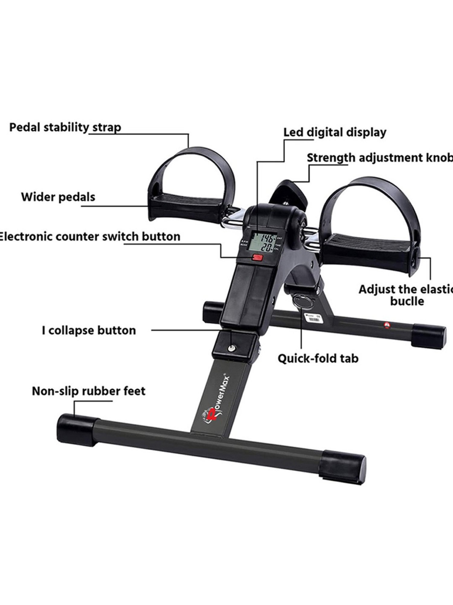 PowerMax Fitness BS-MINI Spin Bike (Black)