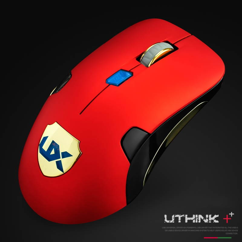 HXSJ Ergonomic Optical Office 2.4G Wireless Gaming Mouse Mice Adjustable 2400 DPI with 6 Buttons for Laptop PC Notebook Computer