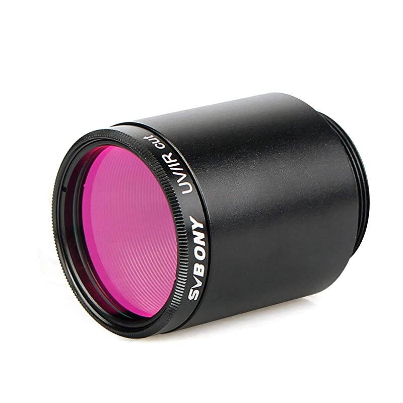 1.25 inches UV IR Cut Filter Telescope Optics Infra Red Filter CCD Camera with C Mount to 1.25 inches Video Camera Barrel Adapter