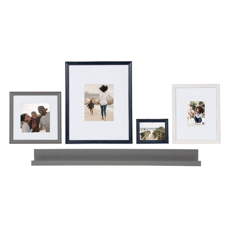 5pc Bordeaux Frame Multiple Coastal Finishes Box Set - Kate & Laurel All Things Decor