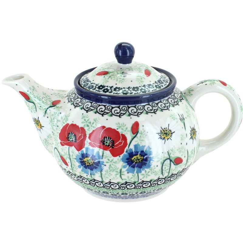 Blue Rose Polish Pottery Summer Dawn Small Teapot