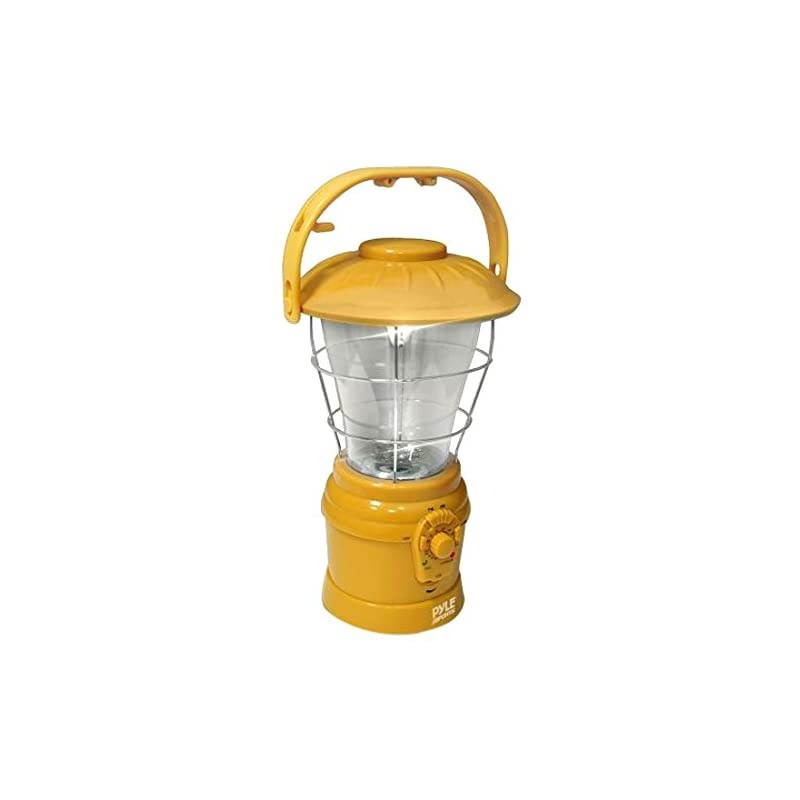 Portable Multifunctional Hand Crank Lantern - Portable Battery Operated Radio Lamp with AM/FM Radio, Speaker, Powered by AA Batteries, Rechargeable Battery, Power Hand Crank Recharger -  PSDNL22YL