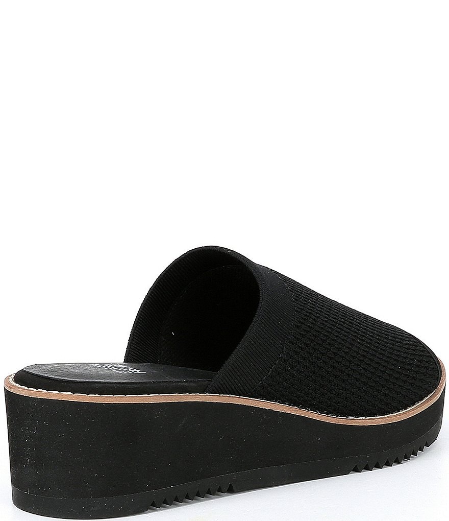 Eileen Fisher Telly Stretch Knit Platform Wedge Slides