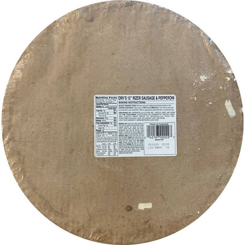 Orv's Ultimate Rizer Sausage & Pepperoni Frozen Pizza - 26.4oz