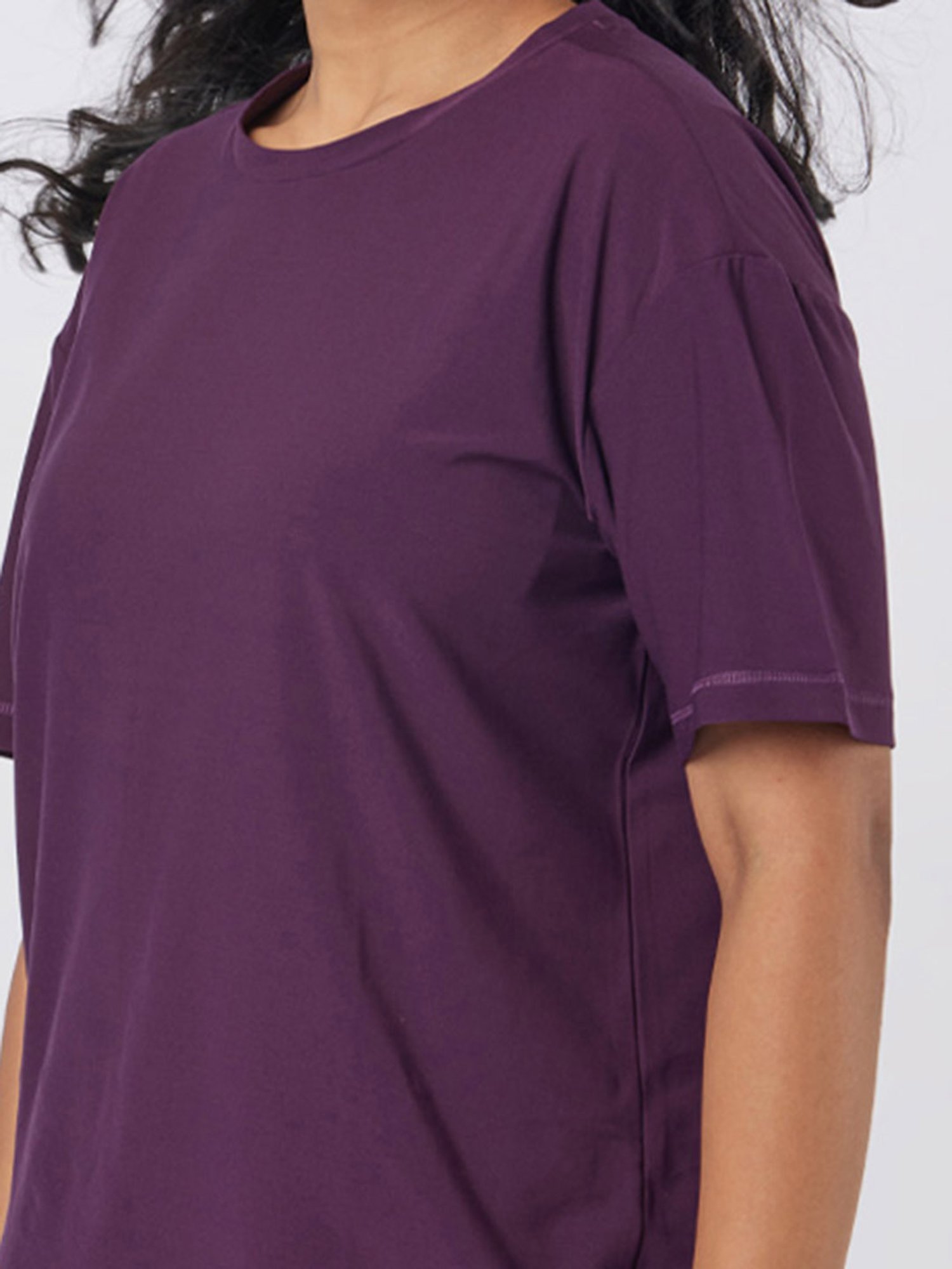 BlissClub Purple Relaxed Boyfriend Tee