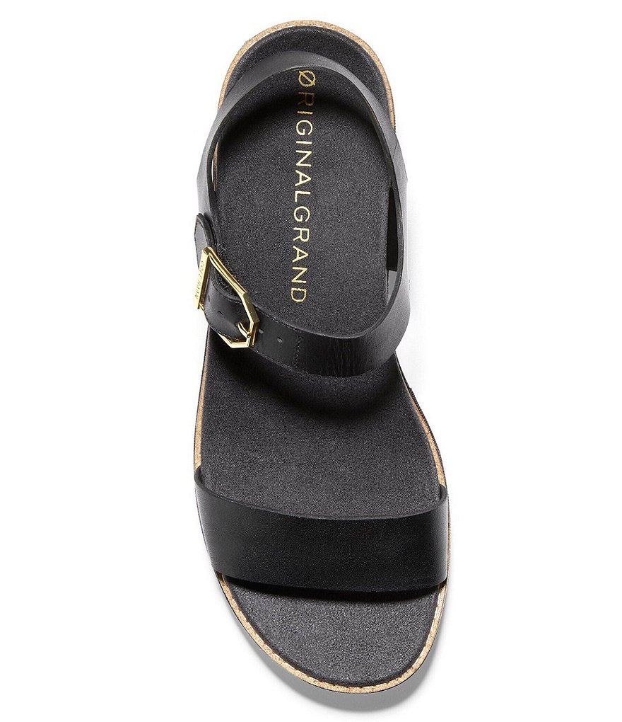 Cole Haan Original Grand Leather Flatform Wedge Sandals