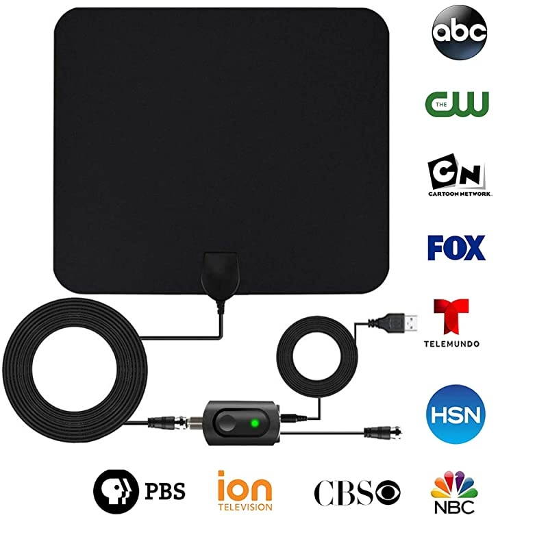 TV Antenna for Indoor - HDTV Antenna with Amplifier Signal Booster for 4K HD Local Channels with Coaxial Cable Ultra High Definition TVs,Amplified 120 Mile Range Ultra 4K TV Antennas