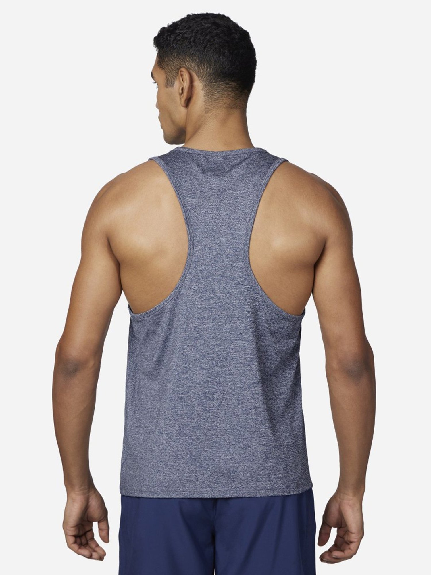 Skechers Blue Regular Fit Printed Tank Tee