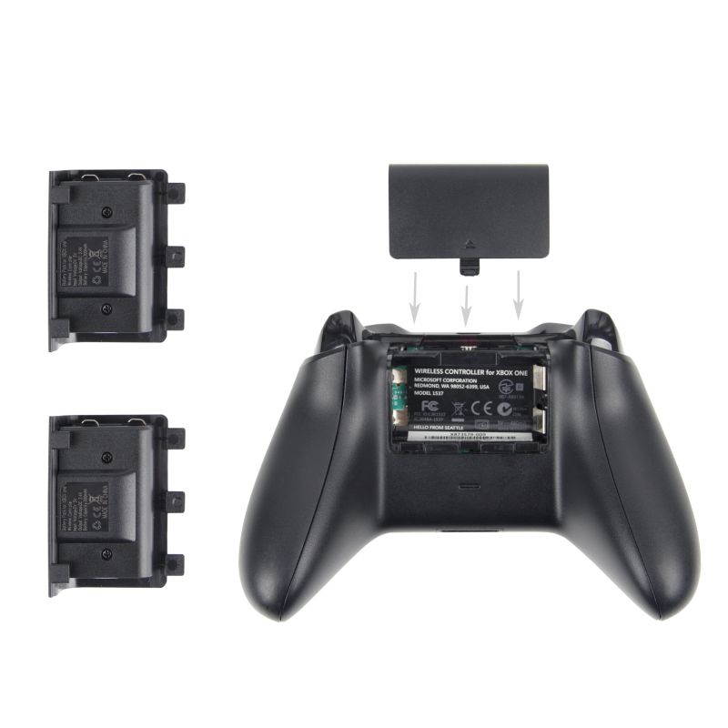 Megadream Xbox One Controller Charger, Dual Docking Station 300mAh Rechargeable Battery Pack & Charge Cable & Charging / Charged LED Indicator for Xbox One, Xbox One Slim, Xbox One X - Black