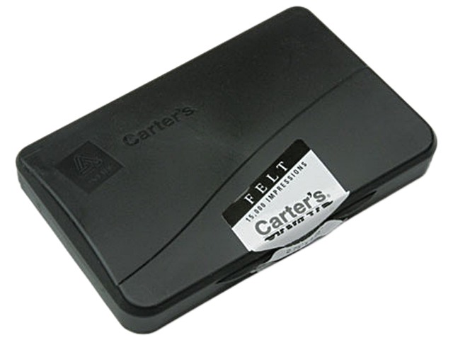 Carter's 21081 Felt Stamp Pad, 4 1/4 x 2 3/4, Black