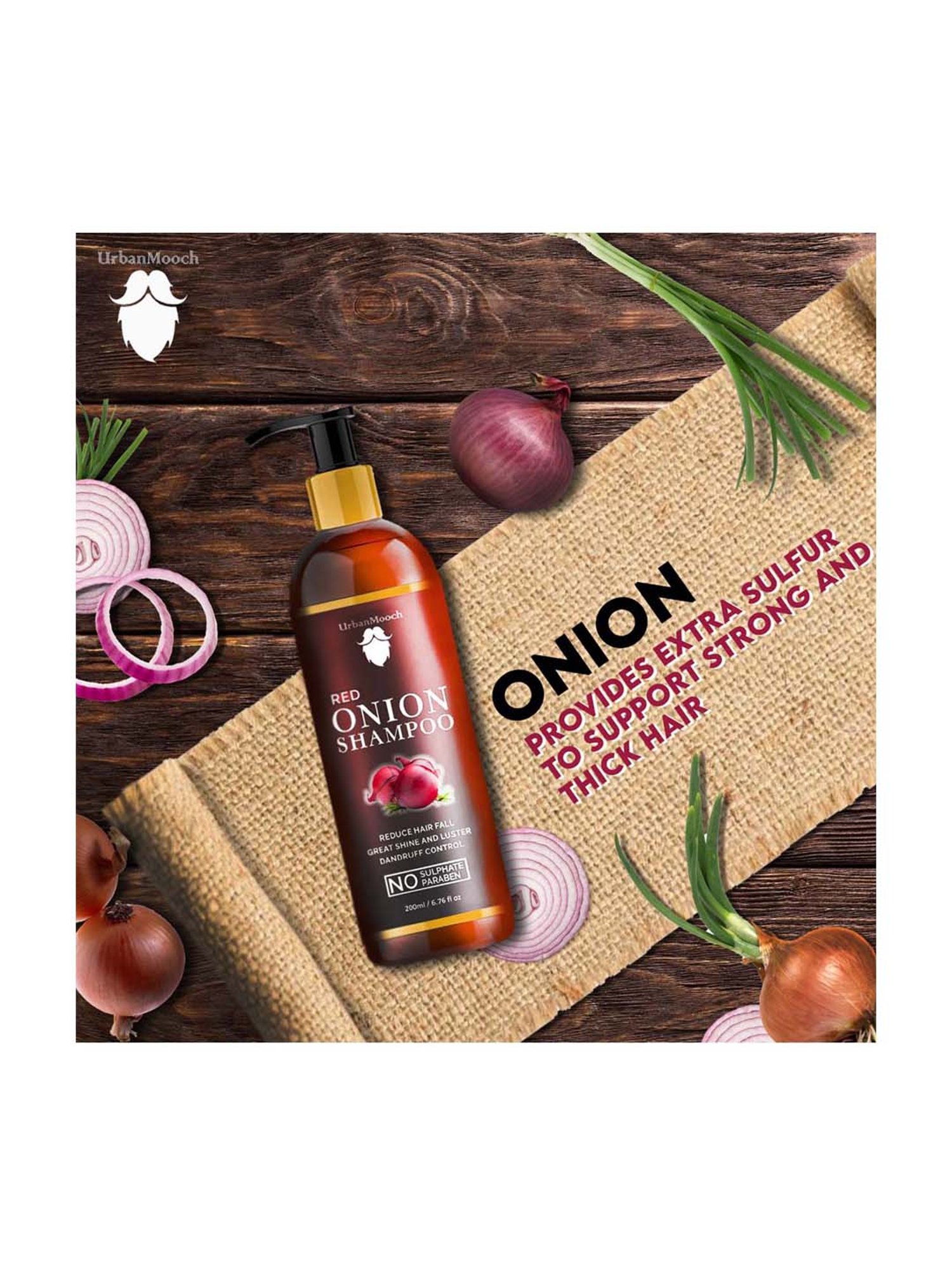 UrbanMooch Onion Hairfall Control Shampoo - 200 ml