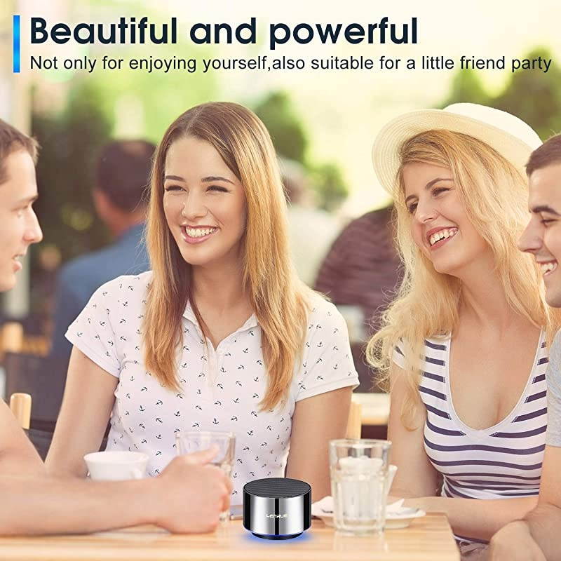 Portable Bluetooth Speaker-Mini Wireless Outdoor Rechargeable Speakers with LED,Built-in-Mic,Handsfree Call,AUX Line,TF Card,HD Stereo Sound and Bass for iPhone Ipad Android Phone