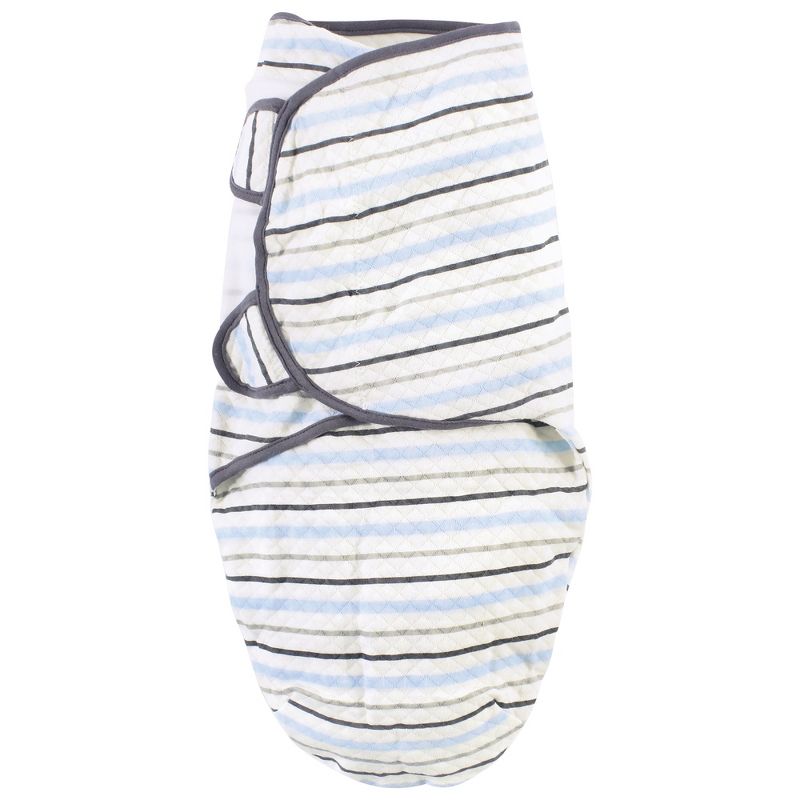Hudson Baby Infant Boy Quilted Cotton Swaddle Wrap 3pk, Royal Safari, 0-3 Months