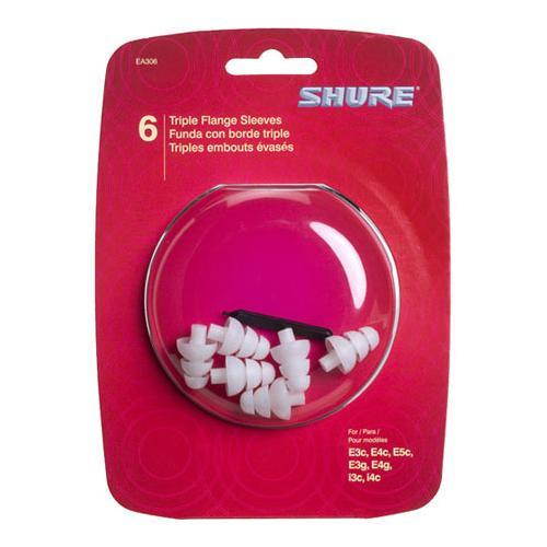 EATFL1-6 Triple Flange Sleeves for SE model earphones (except SE102MPA), SCL3, SCL4, SCL5, E3c, E4c, E5c, and E500 Versions