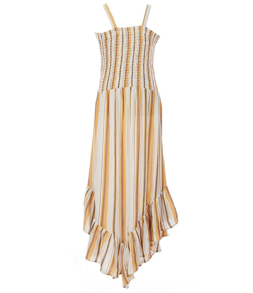 Angie Big Girls 7-14 Stripe Ruffle-Hem Maxi Dress