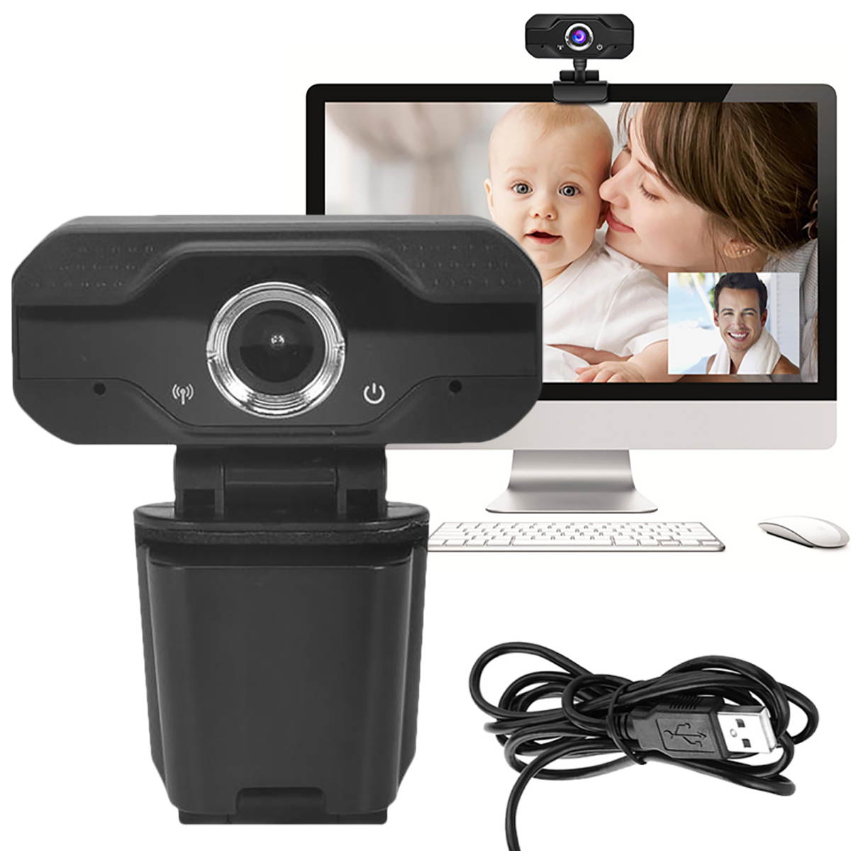 1080P HD Pro Webcam with Built-in Microphone, Widescreen Video Calling and Recording, Streaming Camera, Desktop Laptop Notebook Webcam