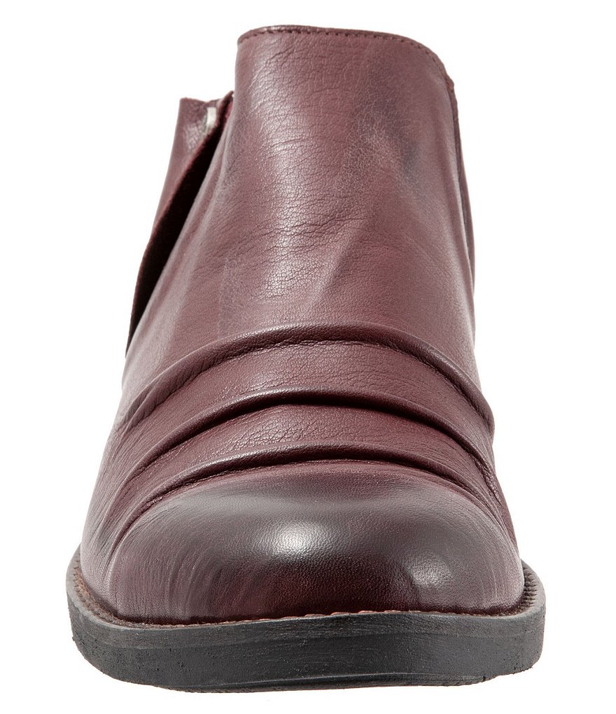 Bueno Pina Leather Ruched Slip-On Block Heel Loafers