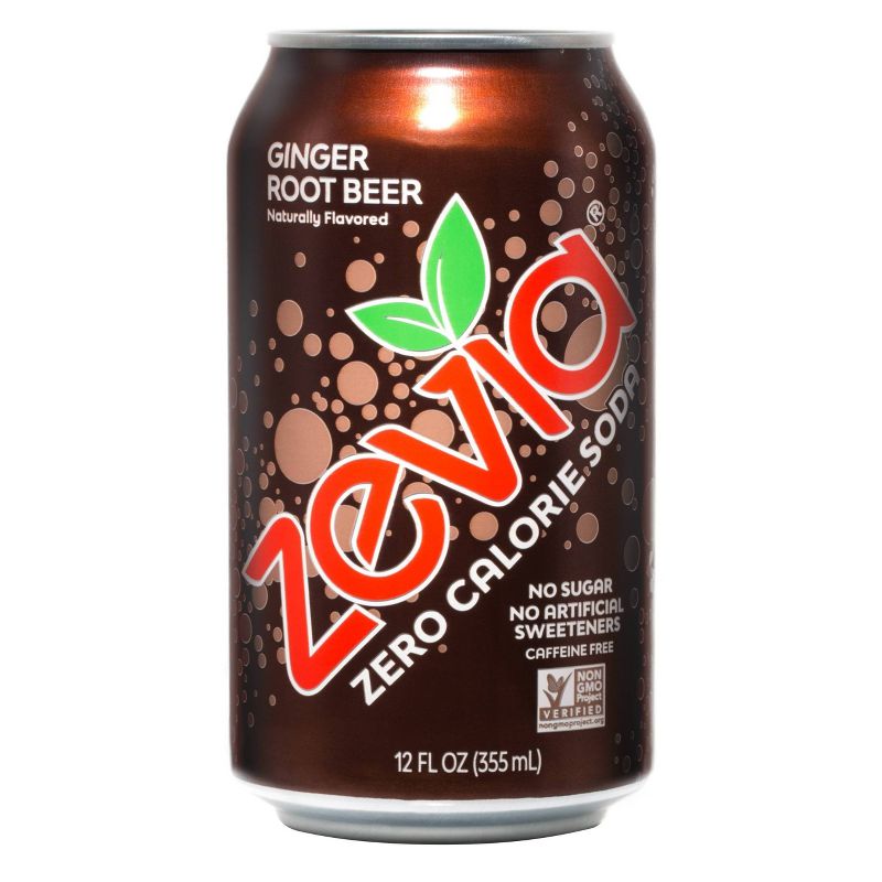 Zevia Ginger Root Beer Zero Calorie Soda - 6pk/12 fl oz Cans